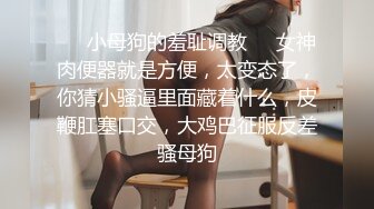 ❤️小母狗的羞耻调教❤️女神肉便器就是方便，太变态了，你猜小骚逼里面藏着什么，皮鞭肛塞口交，大鸡巴征服反差骚母狗